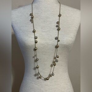 Ann Taylor Pearls & Cluster Balls Long Necklace